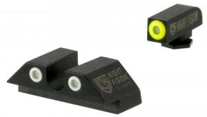 Night Fision Perfect Dot for Glock Square Green/Yellow, Green/White Tritium Handgun Sights
 - GLK001007YGW