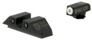 Night Fision Perfect Dot for Glock Square Green/White, Green/Black Tritium Handgun Sights