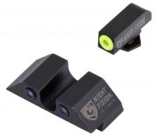 Night Fision Perfect Dot for Glock Square Green/Yellow, Green/Black Tritium Handgun Sights
 - GLK001007YGZ