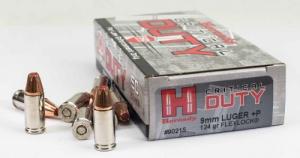 Hornady Critical Duty FlexLock 9mm 124gr +P Ammo 50 Round Box - 90215LE