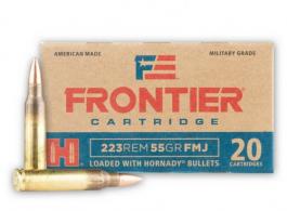 Hornady Frontier Full Metal Jacket 223 Remington 55gr Ammo 20 Round Box