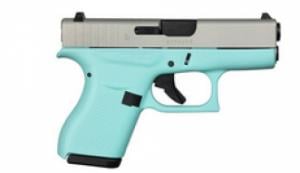 Glock G42 Apollo Custom Robins Egg Blue/Silver 380 ACP Pistol