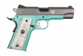Ruger SR1911 9mm 9rd 4.25" Robin Egg Blue/Pearl Grip - 6773R