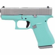 GLOCK 43X 9MM ROBIN EGG BLUE SILVER PVD - PX435SL201RESA