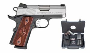 Springfield Armory 1911 EMP *CA Compliant* 9mm Luger Single 3" 9+1 Cocobolo Grip Stainless Steel Slide Gear UP Pack - PI9209LCAIGU Springfield Armory 1911 EMP *CA Compliant* 9mm Luger Single 3" 9+1 Cocobolo Grip Stainless Steel Slide Gear UP Pack - PI9209LCAIGU