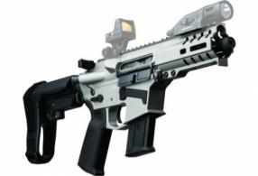 CMMG Banshee 300 MK57 5.7x28mm 5" 20+1 Titanium Cerakote Black Magpul MOE Grip CMMG 6 Position RipBrace - 57A1843TI CMMG Banshee 300 MK57 5.7x28mm 5" 20+1 Titanium Cerakote Black Magpul MOE Grip CMMG 6 Position RipBrace - 57A1843TI