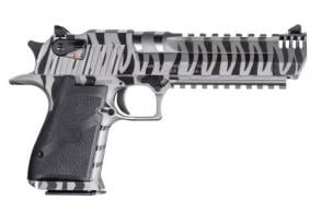 Magnum Research - Desert Eagle Mark XIX, 44Mag, 6", Fixed Sgts, SS/White Tiger Stripe, Int Muzzle Brake, 8-rd - DE44WTS