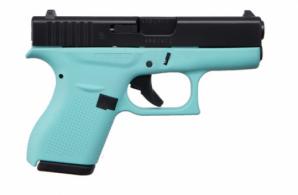 Glock G42 Apollo Custom Robins Egg Blue/Black 380 ACP Pistol - ACG00834 Glock G42 Apollo Custom Robins Egg Blue/Black 380 ACP Pistol - ACG00834