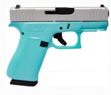 Glock G43X Apollo Custom Robins Egg Blue/Silver 9mm Pistol - ACG00865 Glock G43X Apollo Custom Robins Egg Blue/Silver 9mm Pistol - ACG00865