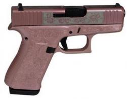 Glock G43X Custom Engraved Glock & Roses 9mm Pistol