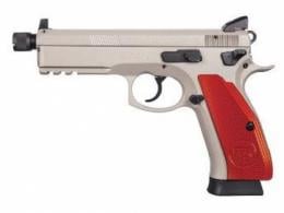 CZ 75 SP-01 Tactical 9mm Red Alum Grips Threaded 18+1 Night Sights - 91231 CZ 75 SP-01 Tactical 9mm Red Alum Grips Threaded 18+1 Night Sights - 91231