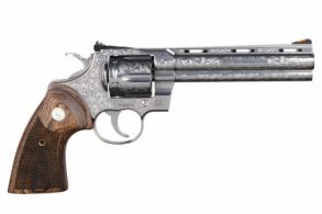 Colt Python Stainless/Walnut Engraved 357 Magnum Revolver - 12405 Colt Python Stainless/Walnut Engraved 357 Magnum Revolver - 12405