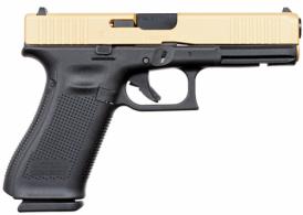 Glock G17 Gen5 Apollo Custom Black/Gold 9mm Semi Auto Pistol - ACG57017 Glock G17 Gen5 Apollo Custom Black/Gold 9mm Semi Auto Pistol - ACG57017