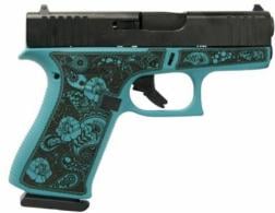 GLOCK 43X 9MM CUSTOM ENGRAVED TIFFANY ROSE - GLUX4350201GRFP