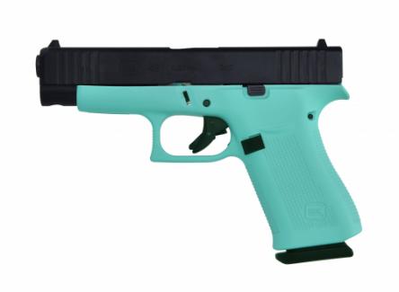 Glock G48 Robins Egg Blue/Black 9mm Pistol - PA4850201RB