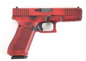 Glock G17 Gen 5 9mm w/Front Serrations 17rd Red Distressed - PA175S203RD