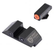 Night Fision Night Sight Set Square fits For Glock 42, 43 Square Green w/Orange Outline Green Black