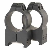 Warne Maxima Vertical Ring Set Fixed For Rifle Picatinny/Weaver High 1" Tube Matte Black Steel