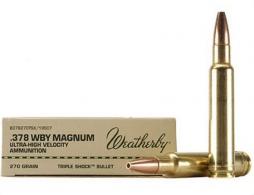 Weatherby Select Plus Barnes TSX Lead Free Hollow Point 378 Weatherby Ammo 270 gr 20 Round Box - B378270TSX Weatherby Select Plus Barnes TSX Lead Free Hollow Point 378 Weatherby Ammo 270 gr 20 Round Box - B378270TSX