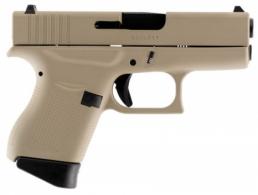 Glock G43 Double 9mm 3.39 6+1 Desert Tan Interchangeable Backstra - PI4350201DTN Glock G43 Double 9mm 3.39 6+1 Desert Tan Interchangeable Backstra - PI4350201DTN
