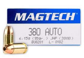Magtech .380 ACP 95 Grain Jacketed Hollow Point - 380B Magtech .380 ACP 95 Grain Jacketed Hollow Point - 380B