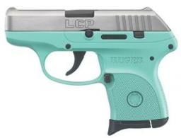 Ruger LCP .380 ACP Stainless Steel Turquoise Frame 6RD