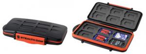 Stealth Cam STCMCSC Memory Card Storage Case Black/Red Black/Orange Polycarbonate Includes 12 Full Sized SD Cards - 220