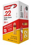 Aguila Super Extra High Velocity 22 Short 29 gr Copper-Plated Solid Point 50 Bx/20 Cs - 1B220110