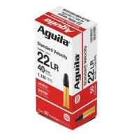 Aguila Standard Velocity 22 Long Rifle Ammo 40gr Solid Point 50 Round Box - 1B222332 Aguila Standard Velocity 22 Long Rifle Ammo 40gr Solid Point 50 Round Box - 1B222332