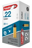 AGUILA .22 LR COLIBRI 20GR LEAD RN 50rd box - 1B222337 AGUILA .22 LR COLIBRI 20GR LEAD RN 50rd box - 1B222337