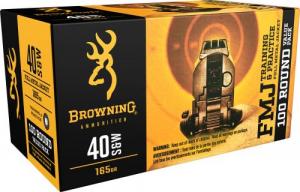 Browning BPT Performance Target Full Metal Jacket 40 S&W Ammo 165gr  100 Round Box - B191800404