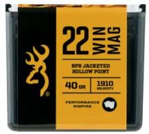Browning Ammo BPR 22 Mag 40 gr Jacketed Hollow Point (JHP) 50 Bx/ 20 Cs