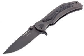 Wilson Combat WTKRRXDLCB Rapid Response 3.50" Folding Drop Point Plain Black DLC Stainless Steel Blade Gray G10/Titanium Handle  - 437