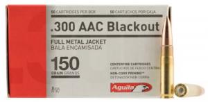 Aguila Rifle 300AAC Blackout 150gr Full Metal Jacket Boat-Tail 50rd box - 1E300110 Aguila Rifle 300AAC Blackout 150gr Full Metal Jacket Boat-Tail 50rd box - 1E300110
