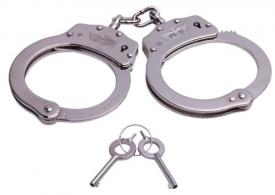 Uzi Accessories Law Enforcement Chain Link Handcuff Silver - UZIHCCS