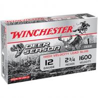 Winchester Ammo Deer Season High Velocity 12 Gauge 2.75" 1 1/8 oz Lead Slug Shot 5 Bx/ 20 Cs