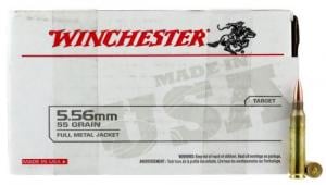 Main product image for Winchester Full Metal Jacket 5.56x45mm NATO Ammo 55 gr 150 Round Box