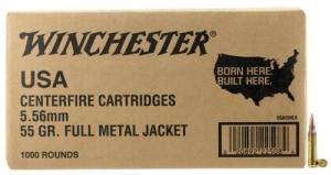 Winchester Full Metal Jacket 5.56x45mm NATO Ammo 55 gr 1000 Round Box - WM1931000 Winchester Full Metal Jacket 5.56x45mm NATO Ammo 55 gr 1000 Round Box - WM1931000