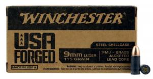 Winchester USA Forged Full Metal Jacket 9mm Ammo 115 gr 50 Round Box - WIN9SV Winchester USA Forged Full Metal Jacket 9mm Ammo 115 gr 50 Round Box - WIN9SV