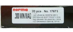 Norma 8MM X 57MM 196 Grain Oryx 20/Box - 18004 Norma 8MM X 57MM 196 Grain Oryx 20/Box - 18004