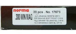 Norma 7MM X 57MM Mauser 156 Grain Oryx 20/Box - 17003