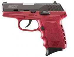 SCCY CPX-2 9MM 3.1 CRB No Manual Safety 10 Crimson - CPX2CBCR