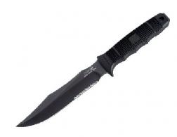 SOG Clip Point Blade Fixed Knife w/Black Zytel Handle