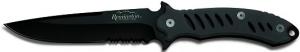 Remington Stainless Steel Black Serrated Blade Fixed Knife w