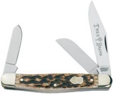 Boker Stockman Folder Knife w/3 Blades & Bone Handle - 7474YB