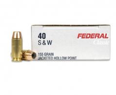 Federal 40 Smith & Wesson 155 Grain Jacketed Hollow Point - XM40SWB