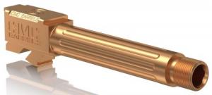 CMC Triggers Match Precision 9mm Luger 4.01" fits For Glock 19 Gen 3-4 Bronze DLC Fluted/Threaded - 75523