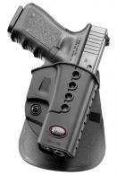 Fobus GL2E2RP Passive Retention Evolution OWB Black Polymer Paddle Compatible w/Glock 17/19/22/35 Includes Belt Loops Right Hand - 427