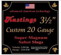 Hastings 20 Ga. 3 1/2" 15/16 oz, Sabot Slug - HMS2035 Hastings 20 Ga. 3 1/2" 15/16 oz, Sabot Slug - HMS2035