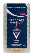 Main product image for CCI Varmint V-Max Ballistic Tip 22 Magnum / 22 WMR Ammo 50 Round Box